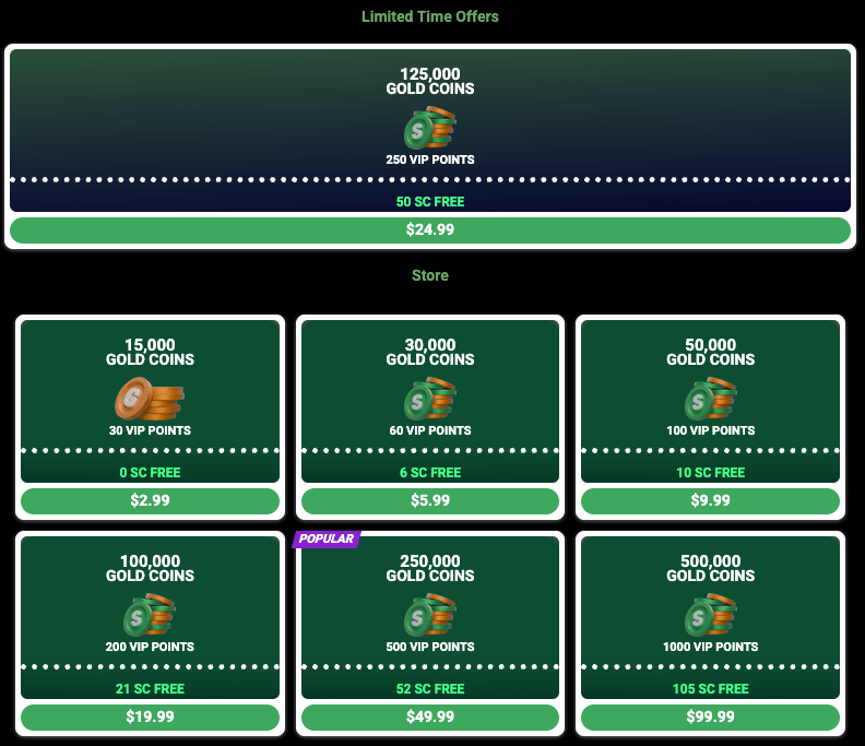 LoneStar Coin Purchases Options